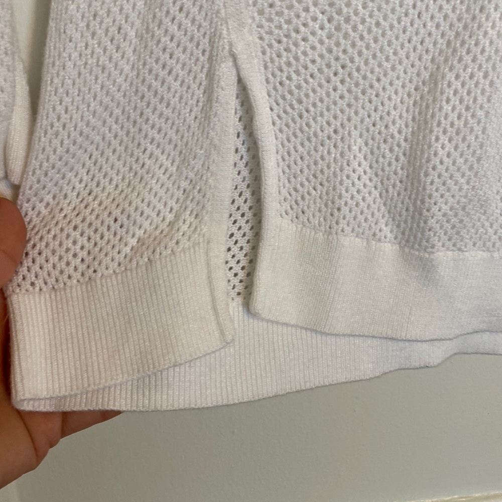 Express Crochet Mesh Tunic Sweater - Picture 4 of 7